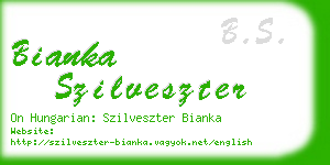 bianka szilveszter business card